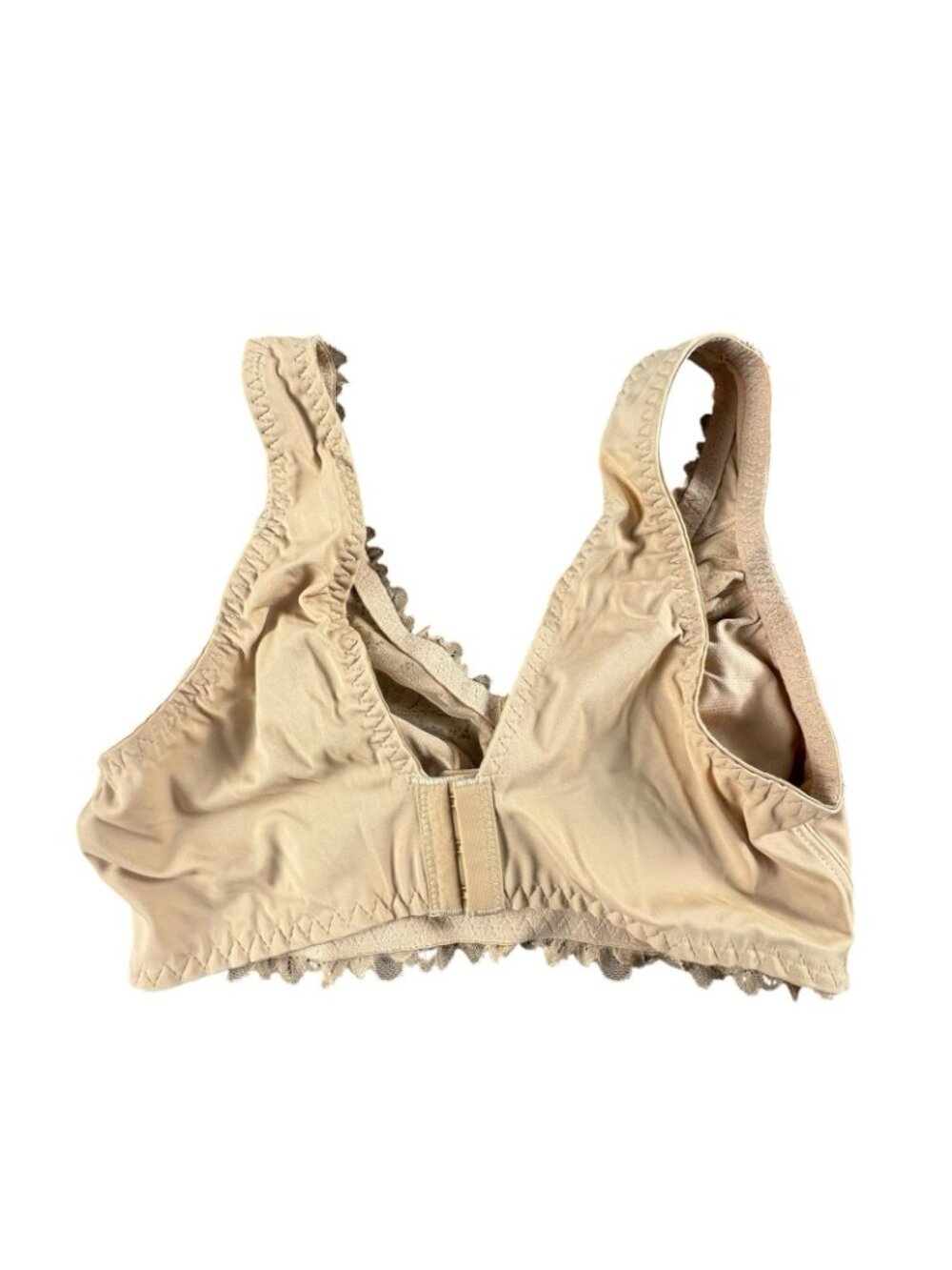 Breezies Lace Trim Comfort Bra Lot of 2 Medium Black Beige Wireless A6344606R - Picture 6 of 11
